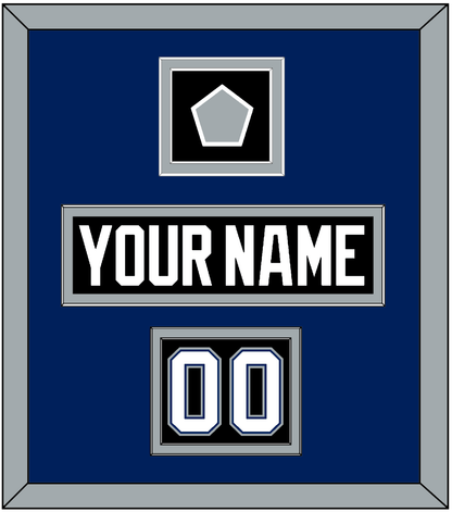 Tampa Bay Nameplate, Number (Shoulder) & 2004 Stanley Cup Finals Patch - Road Black (2001-2007) - Signature Tier 3