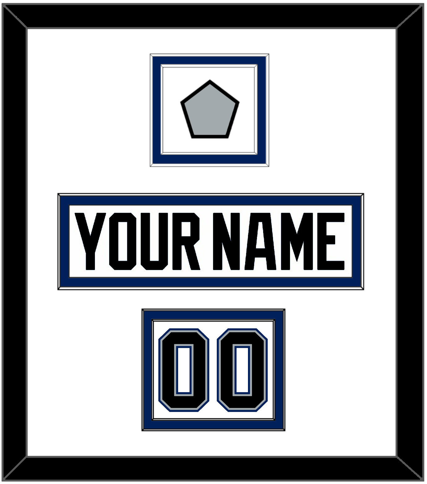 Tampa Bay Nameplate, Number (Shoulder) & Jersey Logo Patch - Home White (2001-2007) - Signature Tier 1