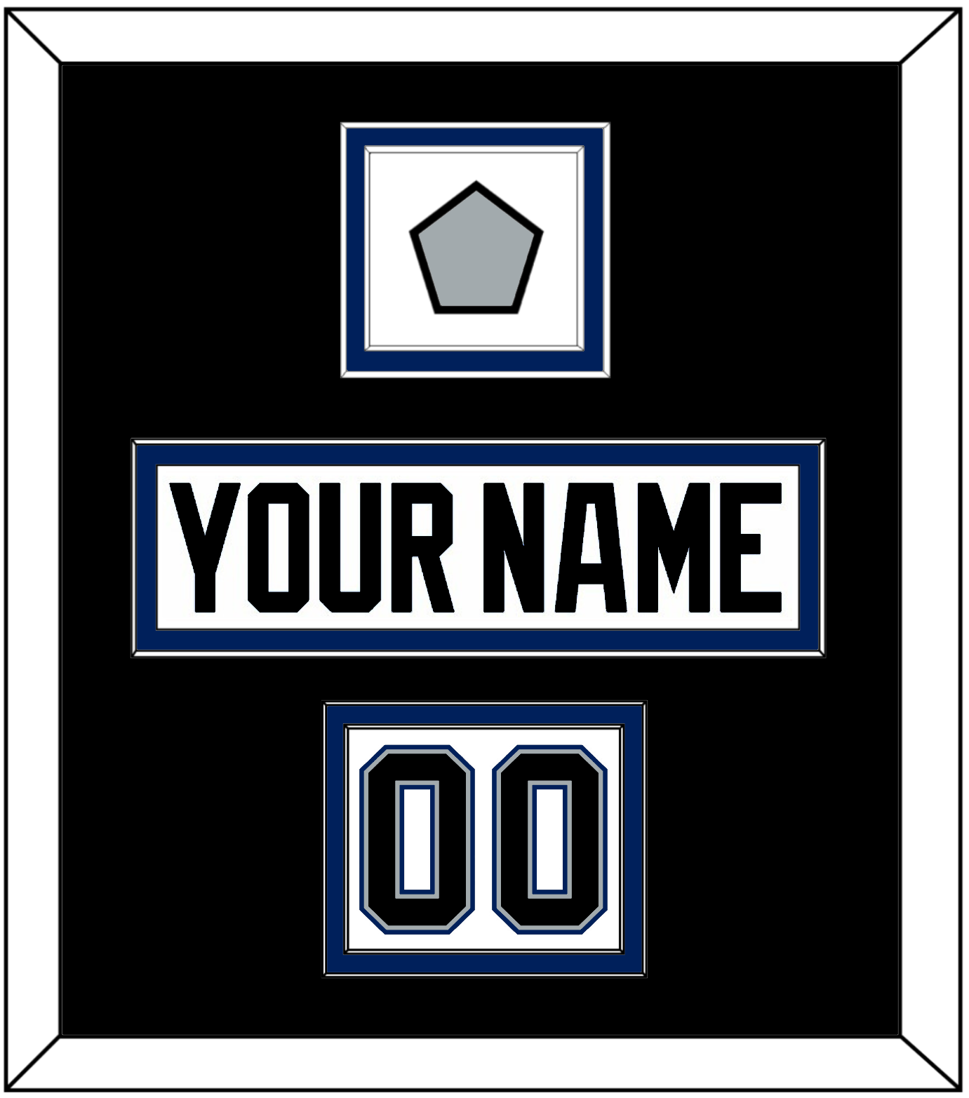 Tampa Bay Nameplate, Number (Shoulder) & 2004 Stanley Cup Finals Patch - Home White (2001-2007) - Signature Tier 2