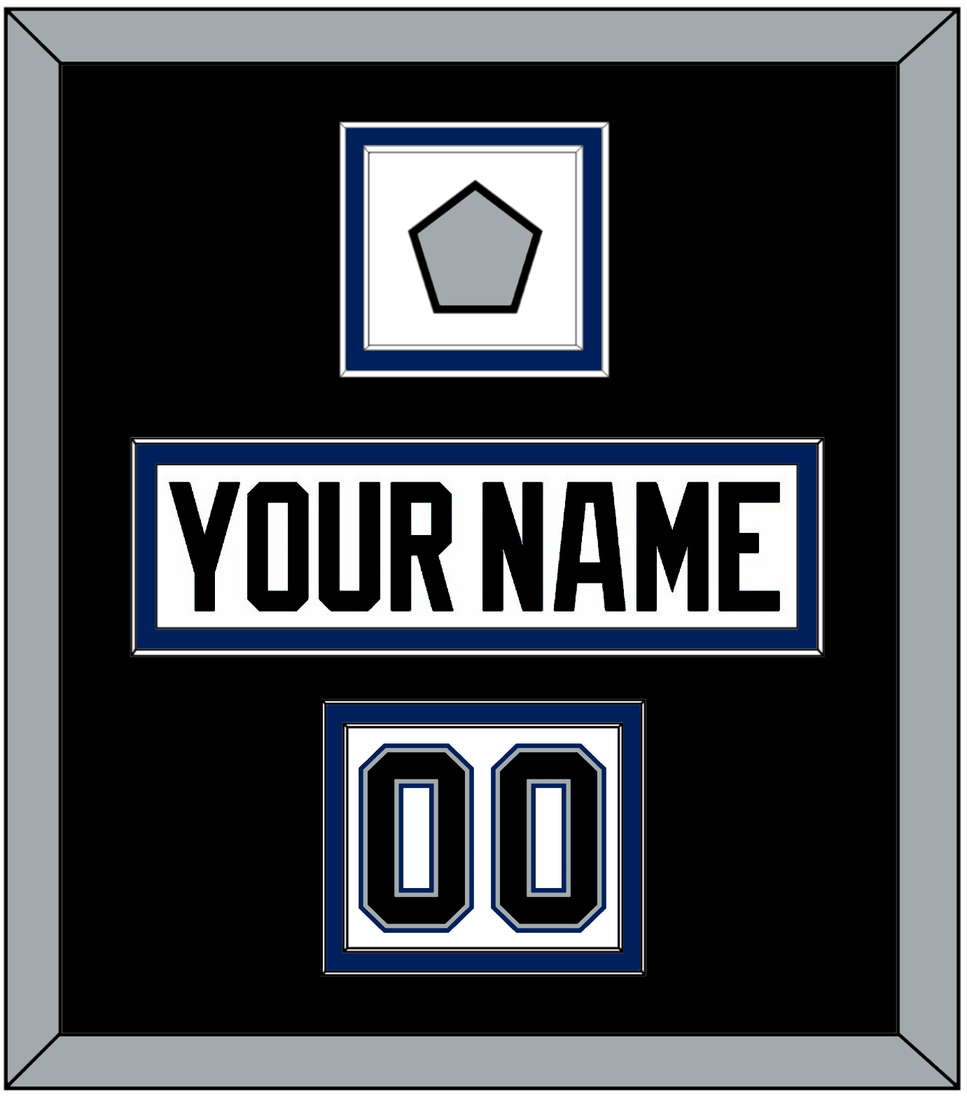 Tampa Bay Nameplate, Number (Shoulder) & 2004 Stanley Cup Finals Patch - Home White (2001-2007) - Signature Tier 2