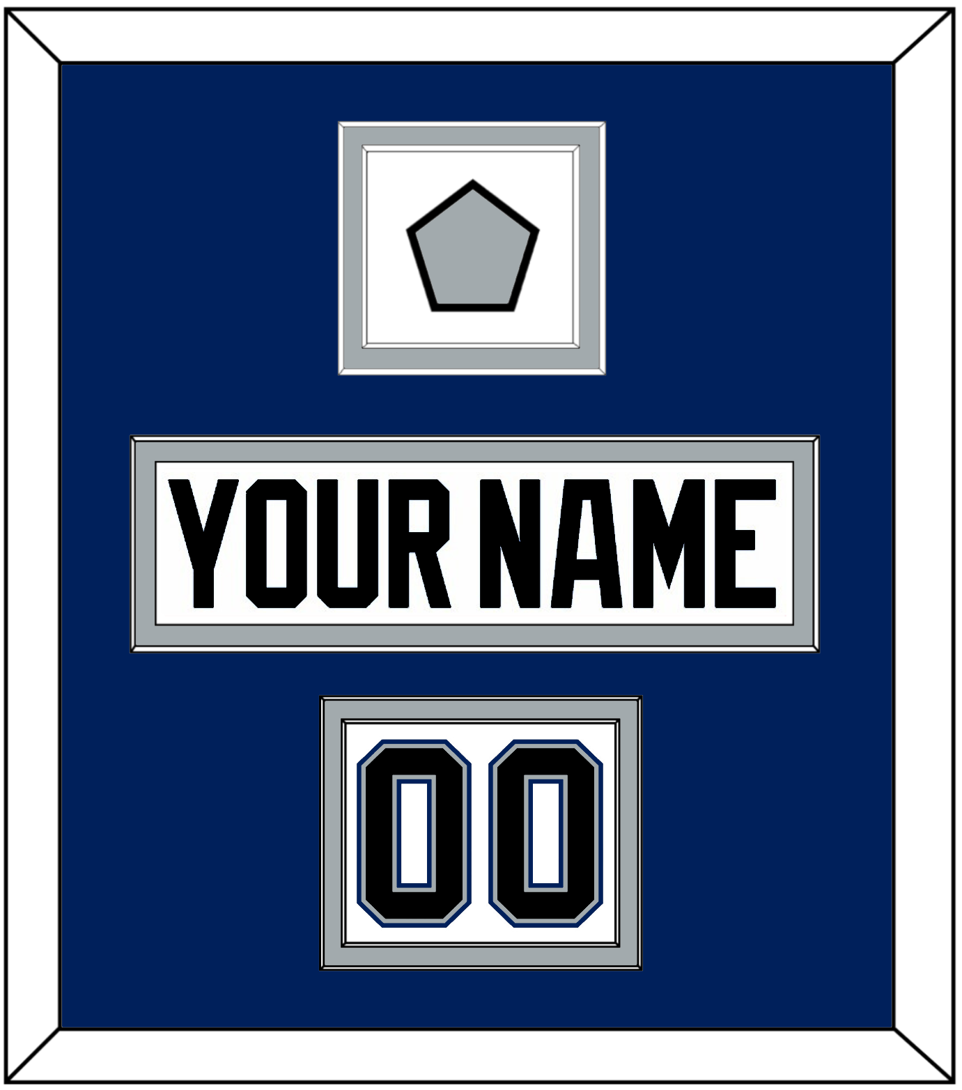 Tampa Bay Nameplate, Number (Shoulder) & Jersey Logo Patch - Home White (2001-2007) - Signature Tier 3