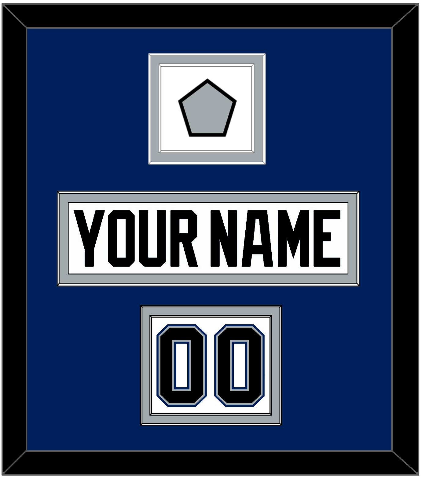 Tampa Bay Nameplate, Number (Shoulder) & Jersey Logo Patch - Home White (2001-2007) - Signature Tier 3