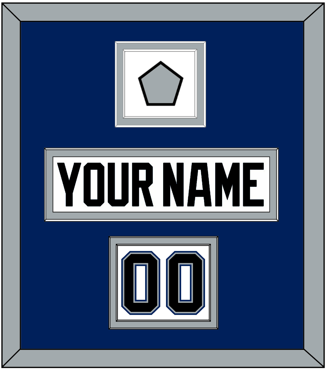 Tampa Bay Nameplate, Number (Shoulder) & Jersey Logo Patch - Home White (2001-2007) - Signature Tier 3
