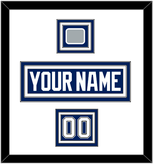 Tampa Bay Nameplate & Number (Shoulder) With 2020 Or 2021 Stanley Cup Champions Patch - Home Blue - Premier Tier 1