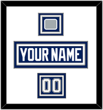 Tampa Bay Nameplate & Number (Shoulder) With 2020 Or 2021 Stanley Cup Finals Patch - Home Blue - Triple Mat 1