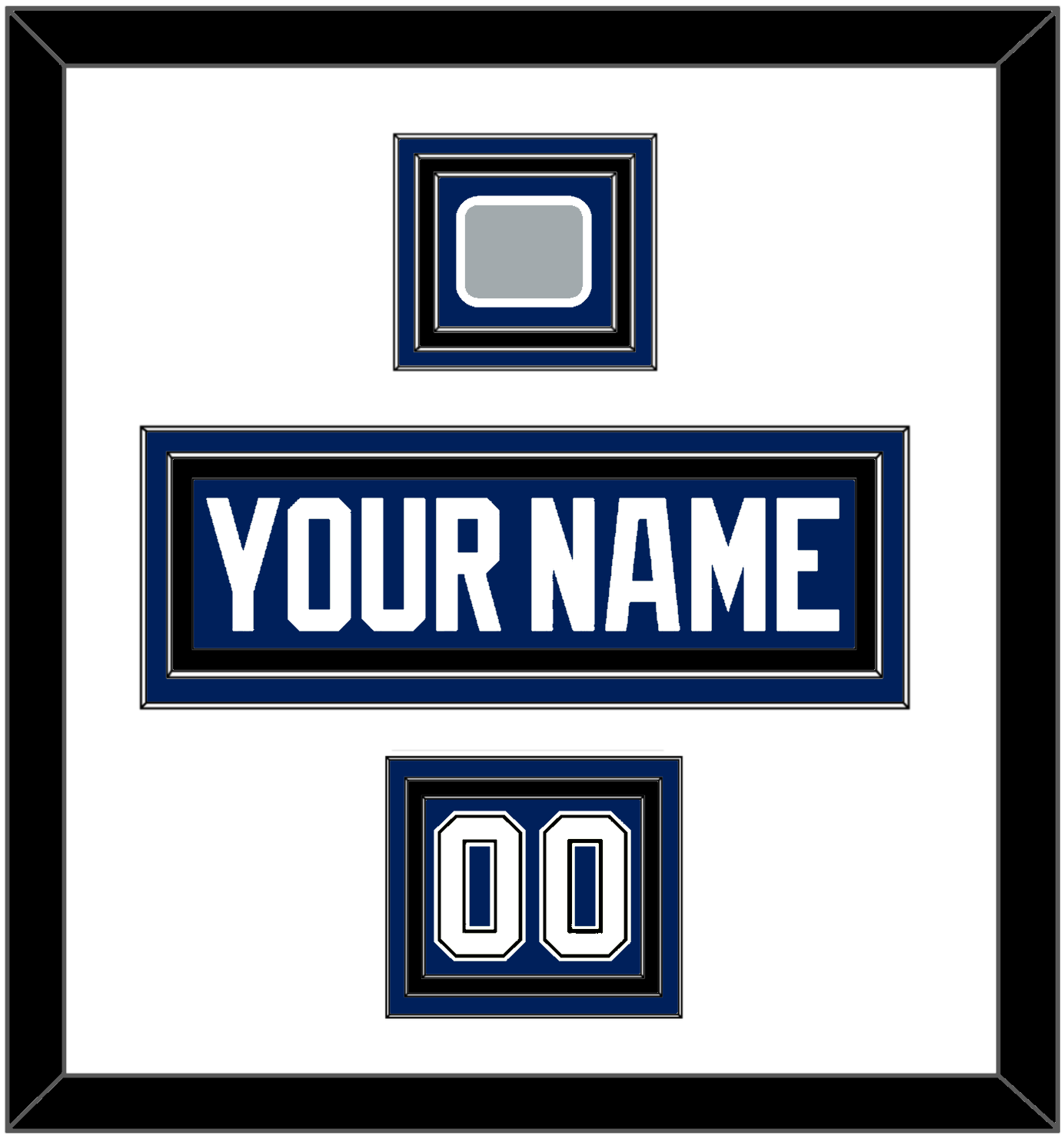 Tampa Bay Nameplate & Number (Shoulder) With 2020 Or 2021 Stanley Cup Finals Patch - Home Blue - Premier Tier 2