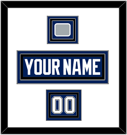 Tampa Bay Nameplate & Number (Shoulder) With 2020 Or 2021 Stanley Cup Finals Patch - Home Blue - Premier Tier 2