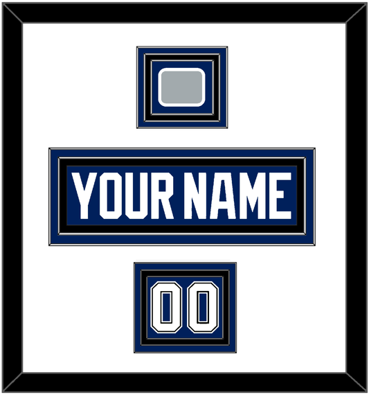 Tampa Bay Nameplate & Number (Shoulder) With 2020 Or 2021 Stanley Cup Finals Patch - Home Blue - Premier Tier 2