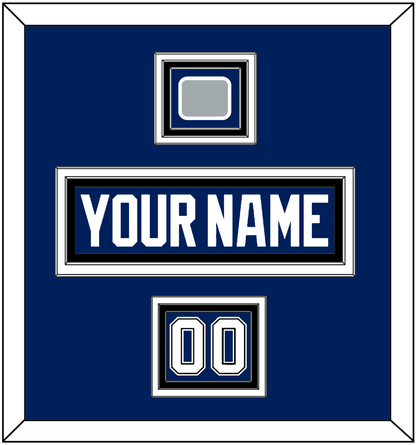 Tampa Bay Nameplate & Number (Shoulder) With 2020 Or 2021 Stanley Cup Finals Patch - Home Blue - Premier Tier 3
