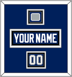Tampa Bay Nameplate & Number (Shoulder) With 2020 Or 2021 Stanley Cup Finals Patch - Home Blue - Triple Mat 3