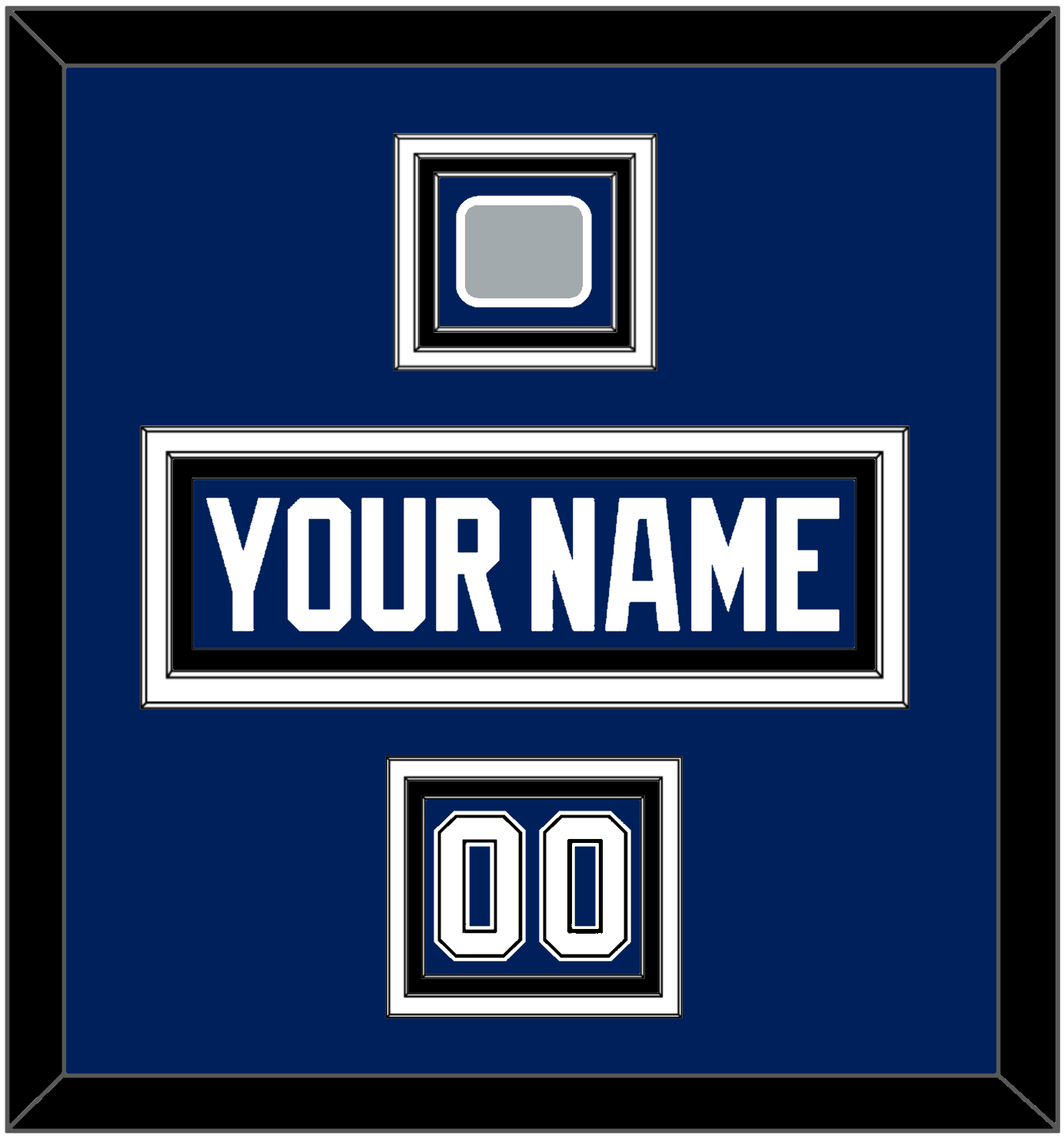 Tampa Bay Nameplate & Number (Shoulder) With 2020 Or 2021 Stanley Cup Champions Patch - Home Blue - Premier Tier 3