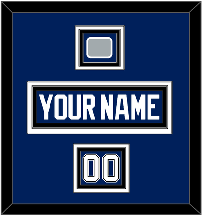 Tampa Bay Nameplate & Number (Shoulder) With 2020 Or 2021 Stanley Cup Finals Patch - Home Blue - Premier Tier 3