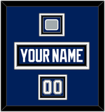 Tampa Bay Nameplate & Number (Shoulder) With 2020 Or 2021 Stanley Cup Finals Patch - Home Blue - Triple Mat 3