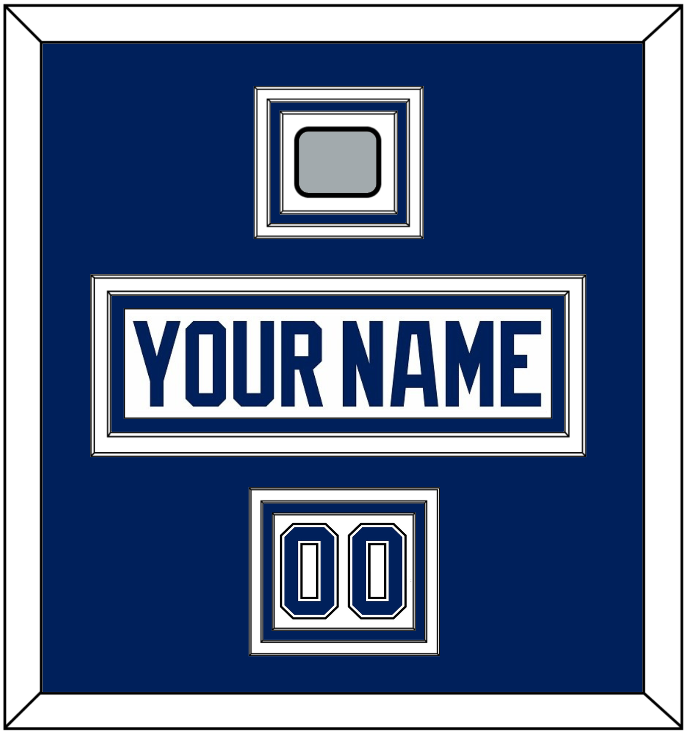 Tampa Bay Nameplate & Number (Shoulder) With 2020 Or 2021 Stanley Cup Champions Patch - Road White - Premier Tier 2