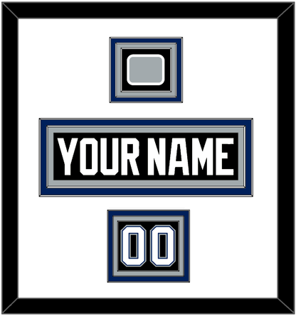 Tampa Bay Nameplate, Number (Shoulder) & 2004 Stanley Cup Finals Patch - Road Black (2001-2007) - Premier Tier 1