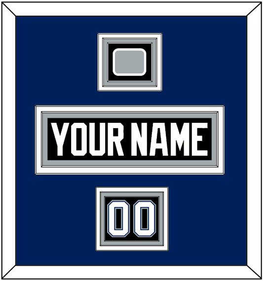 Tampa Bay Nameplate, Number (Shoulder) & 2004 Stanley Cup Finals Patch - Road Black (2001-2007) - Premier Tier 3