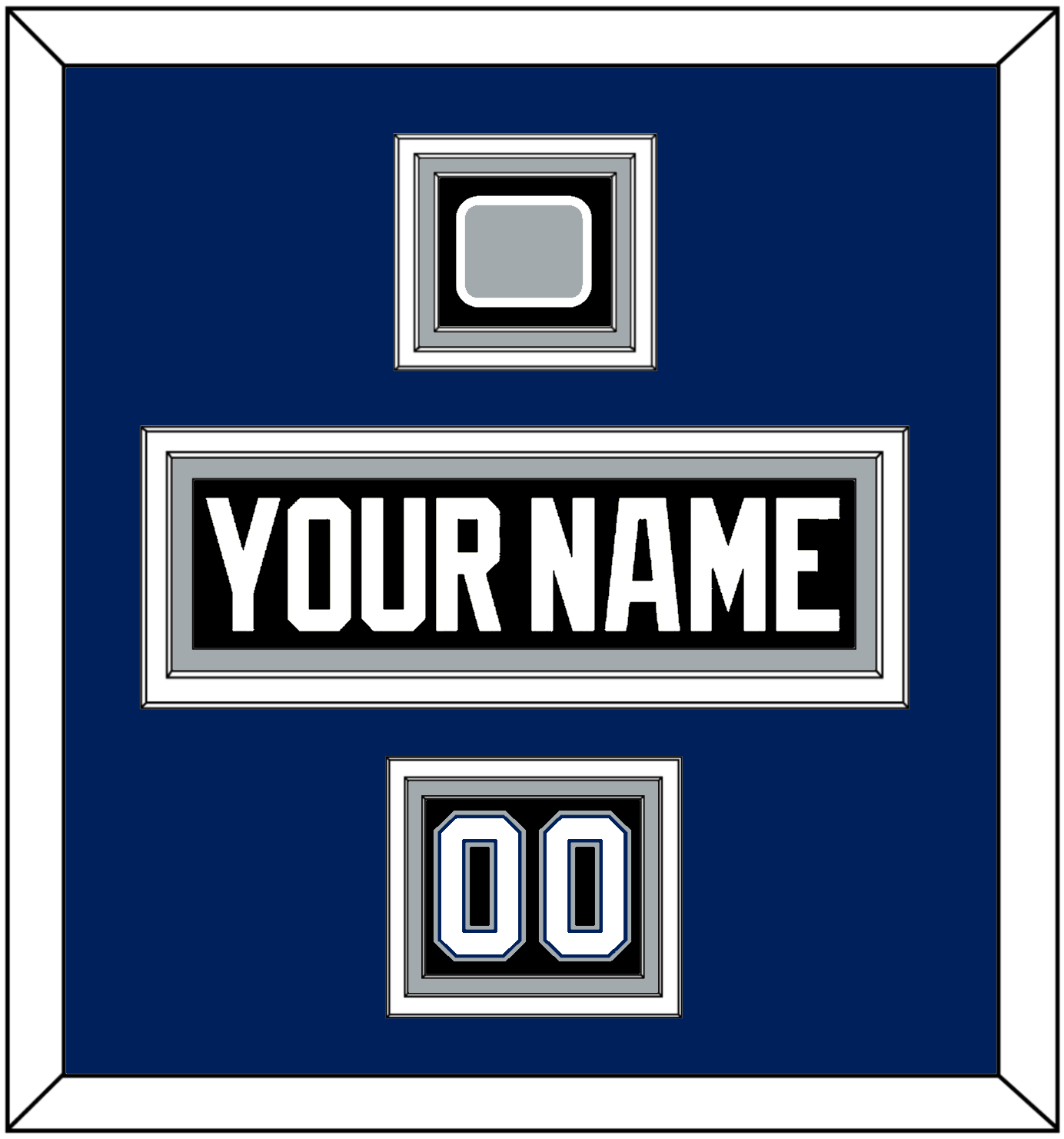 Tampa Bay Nameplate, Number (Shoulder) & Jersey Logo Patch - Road Black (2001-2007) - Premier Tier 3