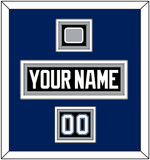 Tampa Bay Nameplate, Number (Shoulder) & 2004 Stanley Cup Finals Patch - Road Black (2001-2007) - Triple Mat 3