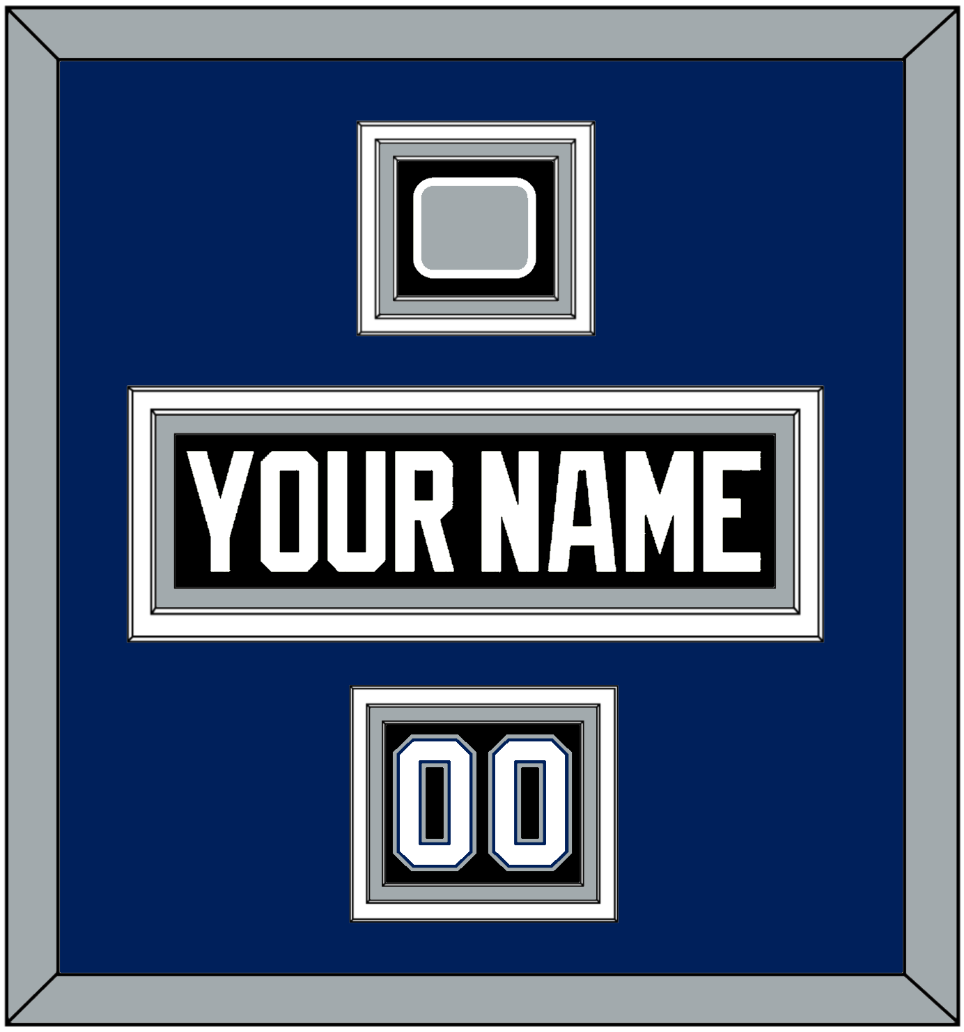 Tampa Bay Nameplate, Number (Shoulder) & Jersey Logo Patch - Road Black (2001-2007) - Premier Tier 3