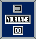 Tampa Bay Nameplate, Number (Shoulder) & 2004 Stanley Cup Finals Patch - Road Black (2001-2007) - Triple Mat 3