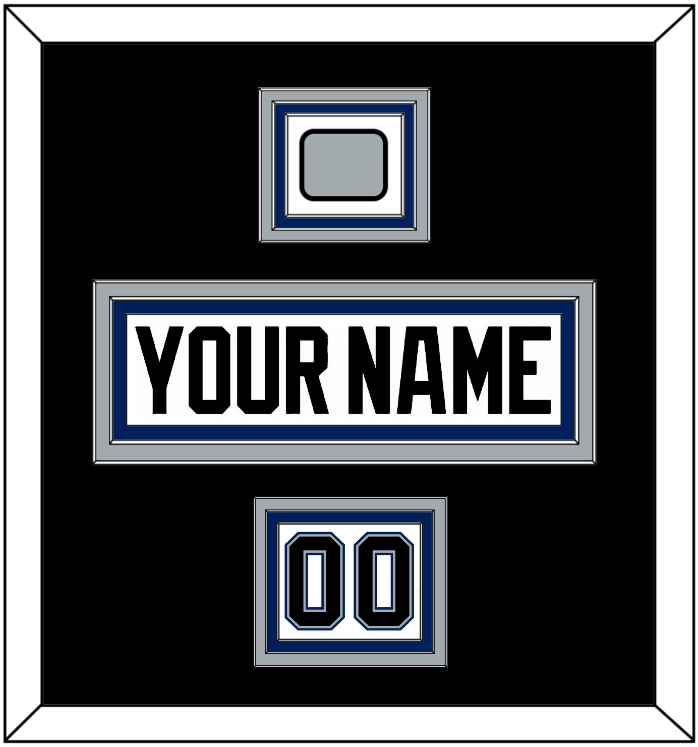 Tampa Bay Nameplate, Number (Shoulder) & 2004 Stanley Cup Finals Patch - Home White (2001-2007) - Premier Tier 2