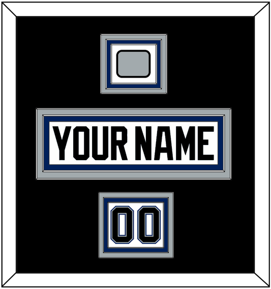 Tampa Bay Nameplate, Number (Shoulder) & 2004 Stanley Cup Finals Patch - Home White (2001-2007) - Premier Tier 2