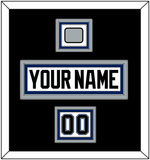 Tampa Bay Nameplate, Number (Shoulder) & 2004 Stanley Cup Finals Patch - Home White (2001-2007) - Triple Mat 2