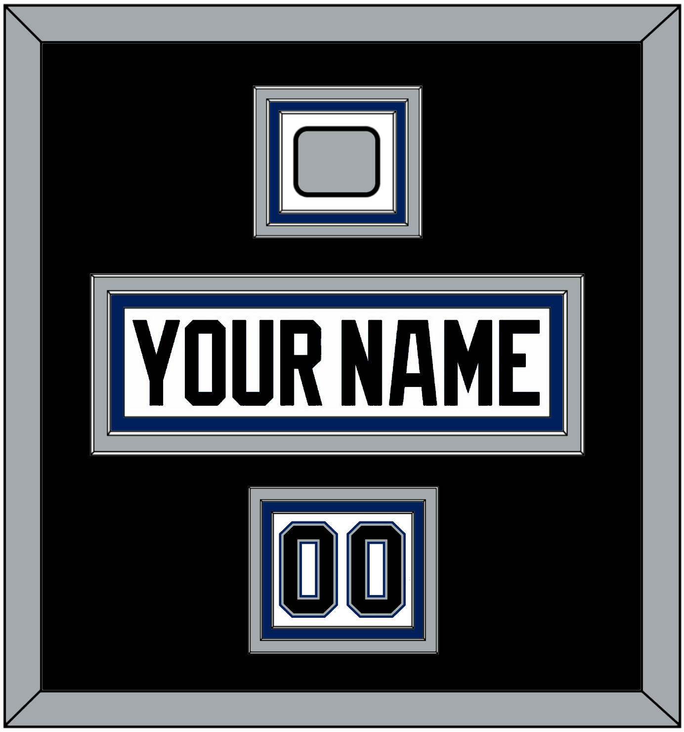 Tampa Bay Nameplate, Number (Shoulder) & 2004 Stanley Cup Finals Patch - Home White (2001-2007) - Premier Tier 2