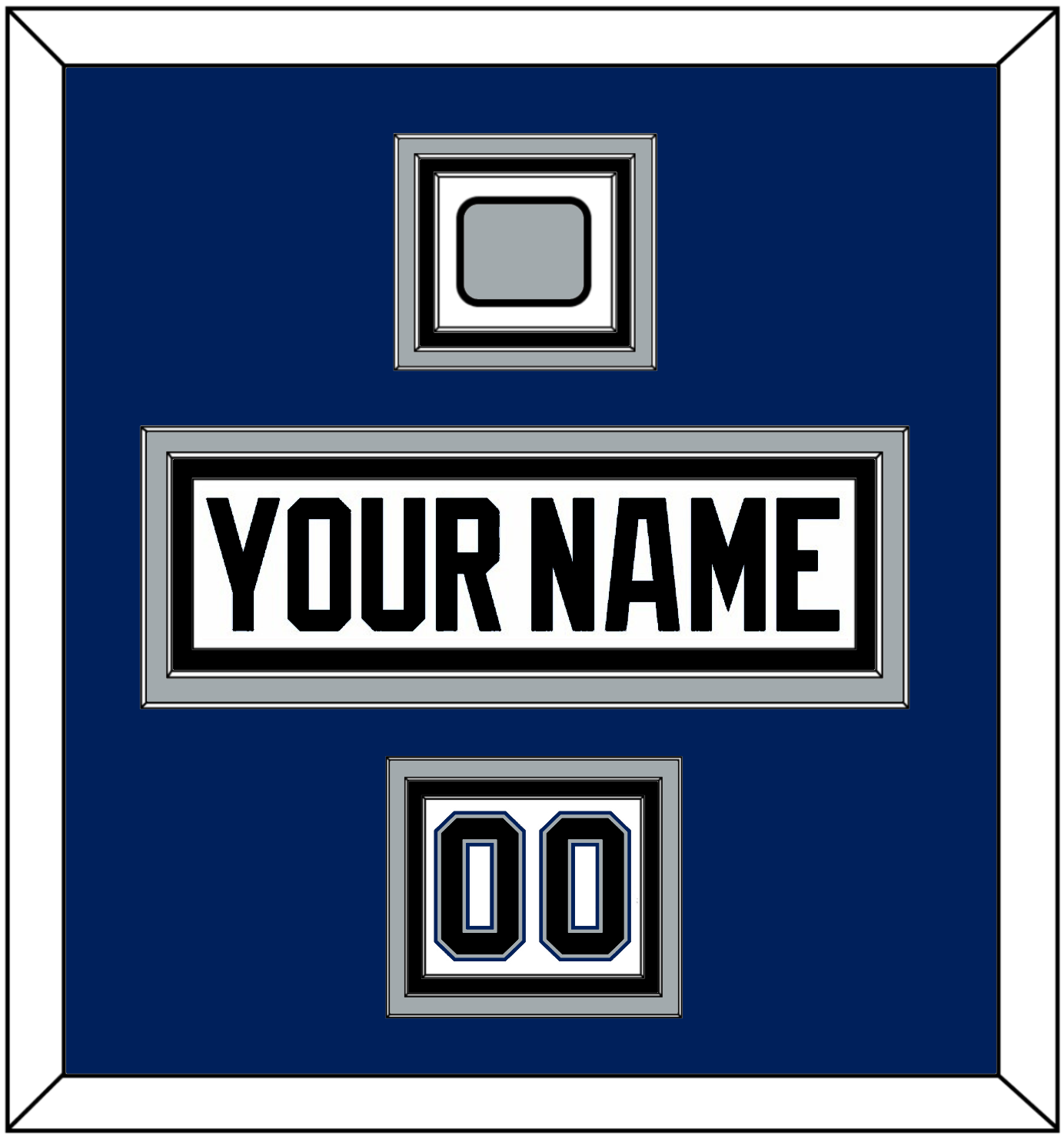 Tampa Bay Nameplate, Number (Shoulder) & Jersey Logo Patch - Home White (2001-2011) - Premier Tier 3