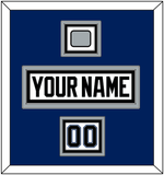 Tampa Bay Nameplate, Number (Shoulder) & 2004 Stanley Cup Finals Patch - Home White (2001-2007) - Triple Mat 3