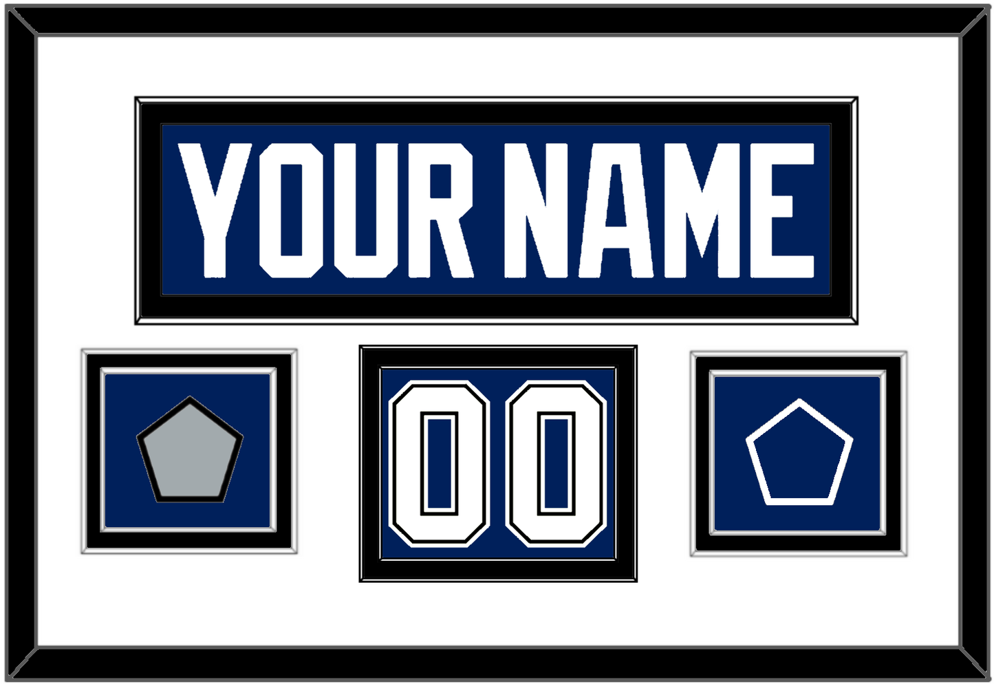 Tampa Bay Nameplate & Number (Shoulder) With 2020 Or 2021 Stanley Cup Finals Patch & Jersey Logo Patch - Home Blue - Signature Tier 1
