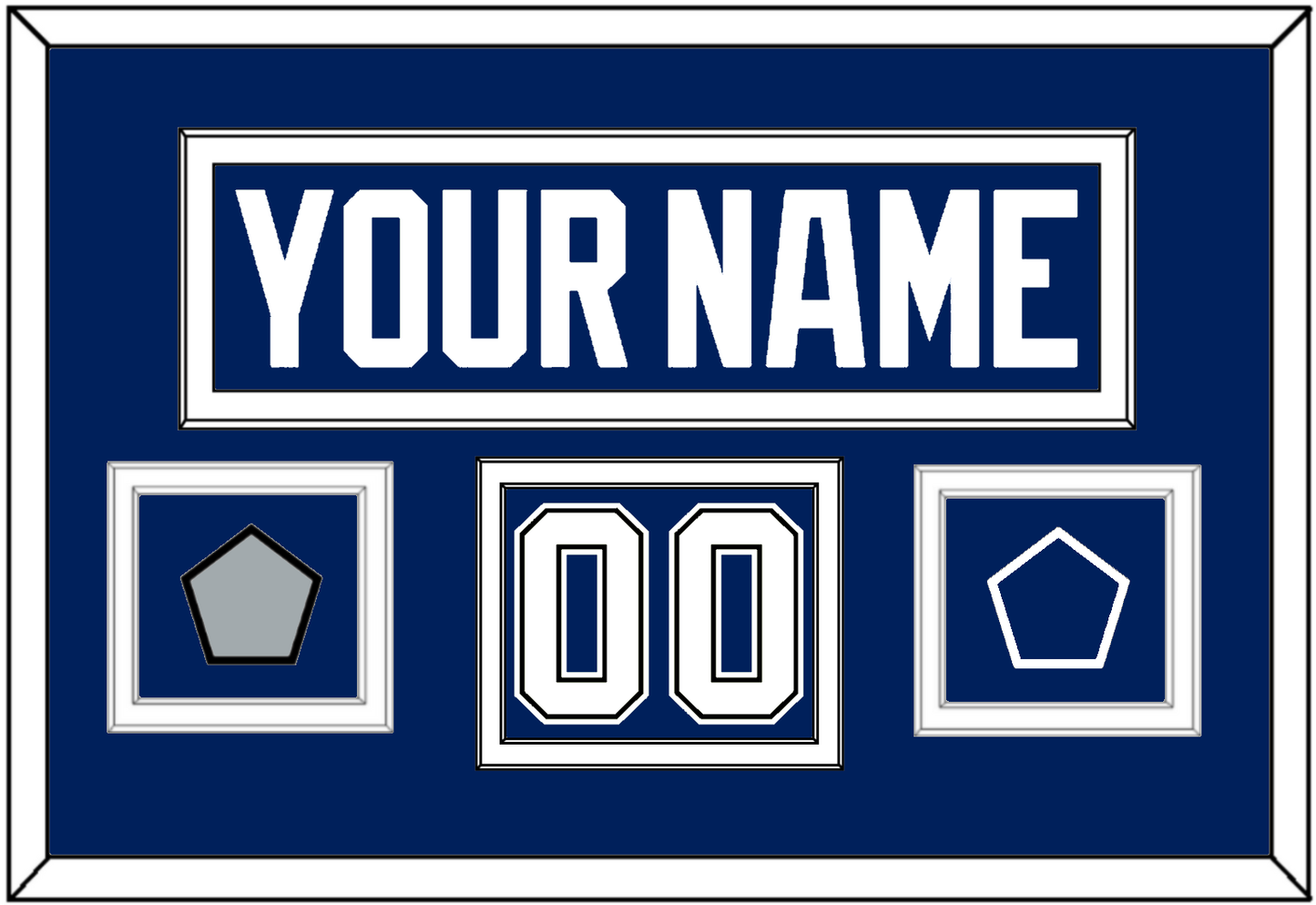 Tampa Bay Nameplate & Number (Shoulder) With 2020 Or 2021 Stanley Cup Finals Patch & Jersey Logo Patch - Home Blue - Signature Tier 2