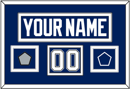 Tampa Bay Nameplate & Number (Shoulder) With 2020 Or 2021 Stanley Cup Finals Patch & Jersey Logo Patch - Home Blue - Signature Tier 2