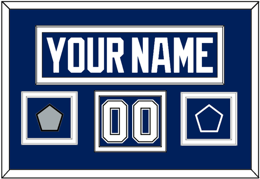 Tampa Bay Nameplate & Number (Shoulder) With 2020 Or 2021 Stanley Cup Finals Patch & Jersey Logo Patch - Home Blue - Signature Tier 2