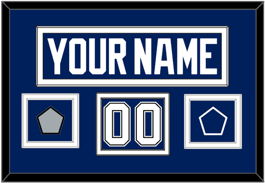 Tampa Bay Nameplate & Number (Shoulder) With 2020 Or 2021 Stanley Cup Champions Patch & Jersey Logo Patch - Home Blue - Signature Tier 2