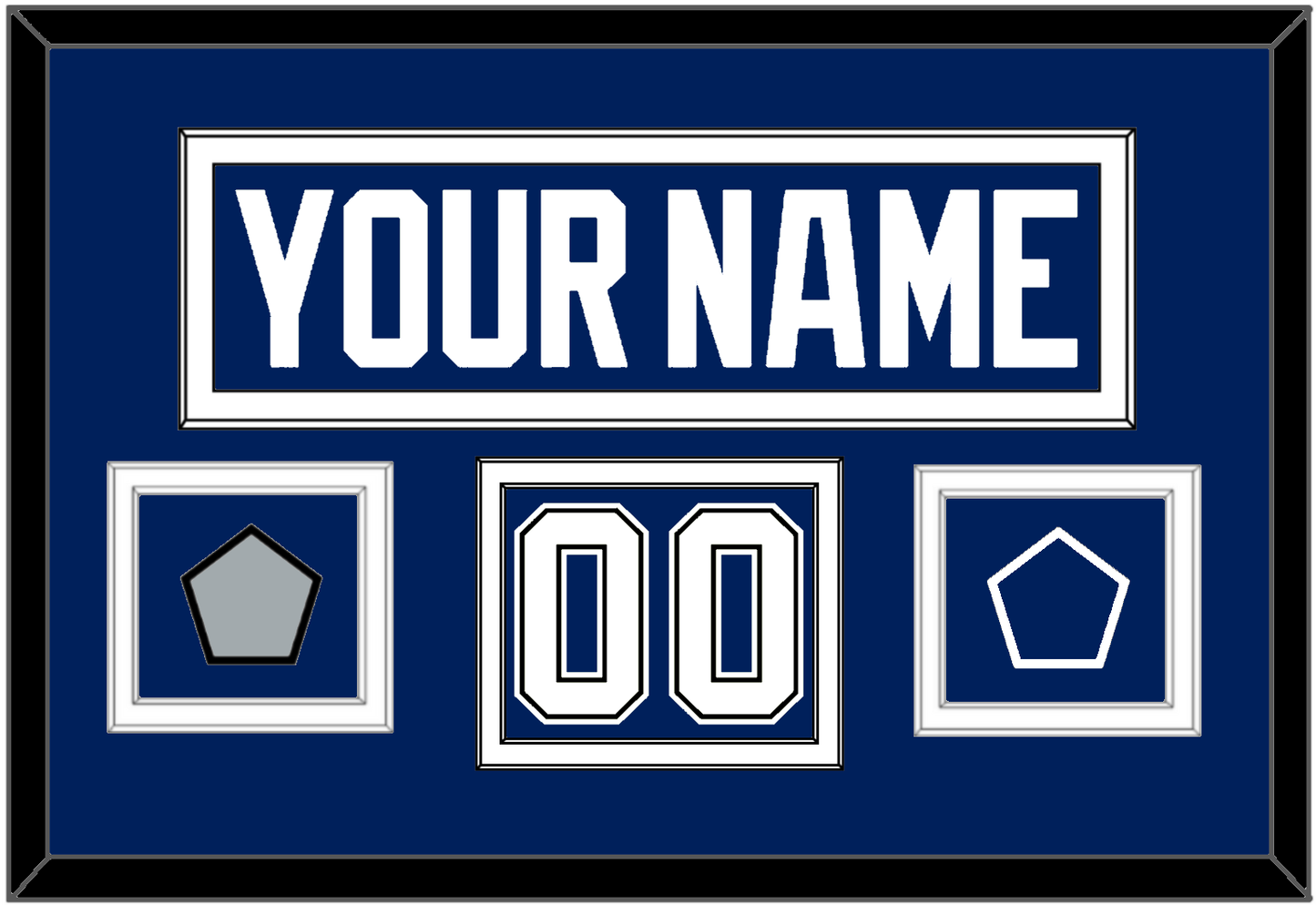 Tampa Bay Nameplate & Number (Shoulder) With 2020 Or 2021 Stanley Cup Finals Patch & Jersey Logo Patch - Home Blue - Signature Tier 2