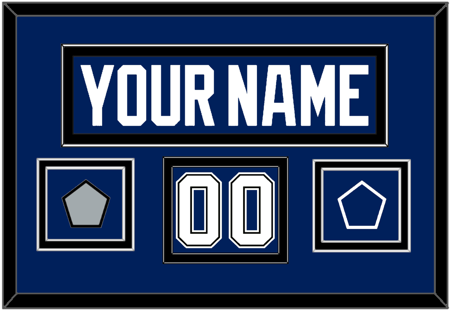 Tampa Bay Nameplate & Number (Shoulder) With 2020 Or 2021 Stanley Cup Finals Patch & Jersey Logo Patch - Home Blue - Signature Tier 3