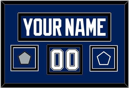 Tampa Bay Nameplate & Number (Shoulder) With 2020 Or 2021 Stanley Cup Finals Patch & Jersey Logo Patch - Home Blue - Signature Tier 3