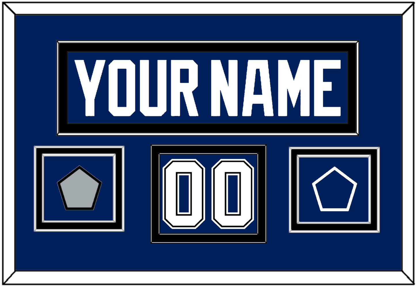 Tampa Bay Nameplate & Number (Shoulder) With 2020 Or 2021 Stanley Cup Finals Patch & Jersey Logo Patch - Home Blue - Signature Tier 3