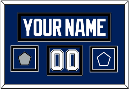 Tampa Bay Nameplate & Number (Shoulder) With 2020 Or 2021 Stanley Cup Finals Patch & Jersey Logo Patch - Home Blue - Signature Tier 3