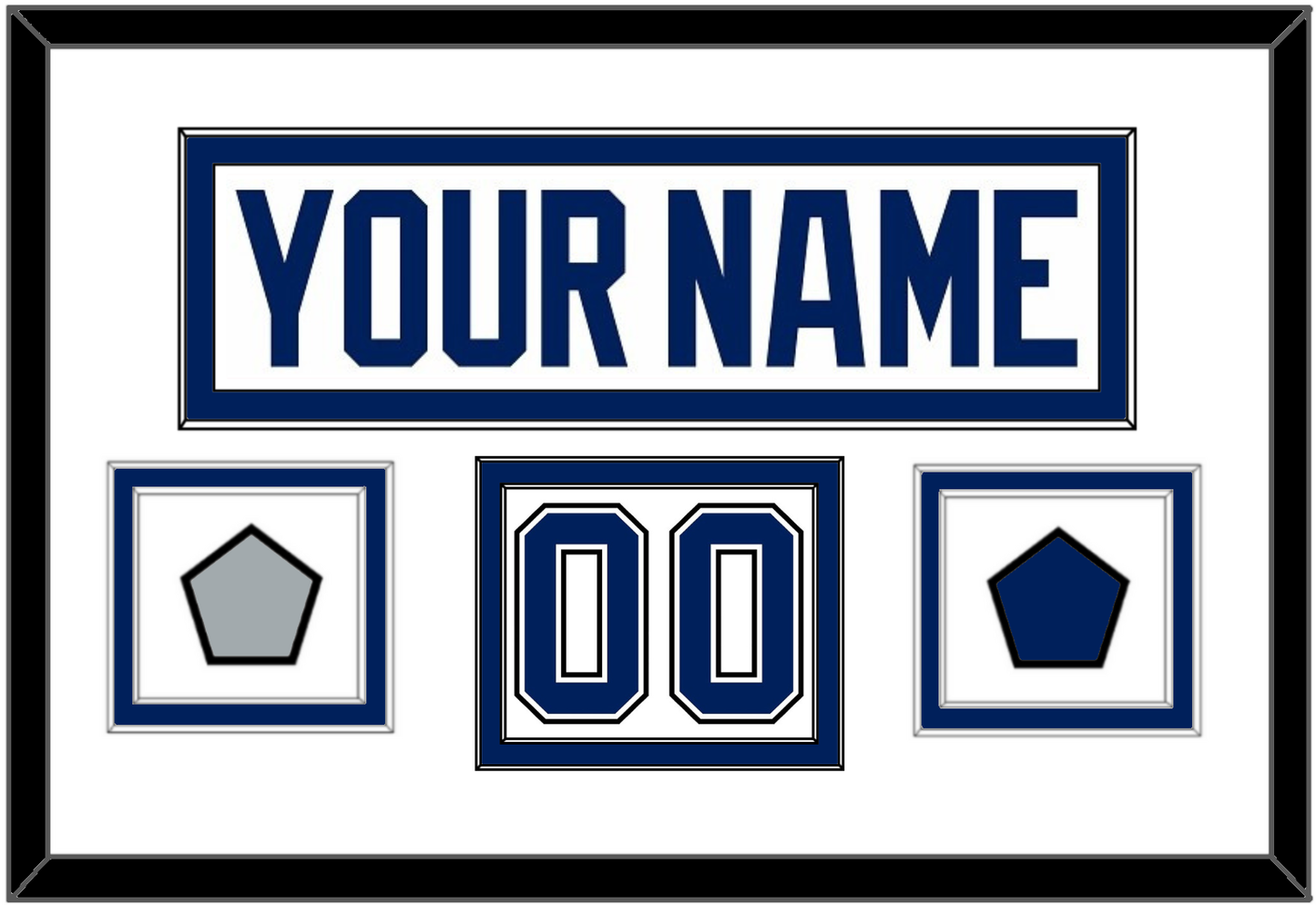 Tampa Bay Nameplate & Number (Shoulder) With 2020 Or 2021 Stanley Cup Champions Patch & Jersey Logo Patch - Road White - Signature Tier 1