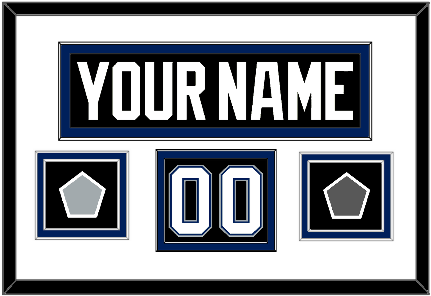 Tampa Bay Nameplate & Number (Shoulder) With 2004 Stanley Cup Finals & Jersey Logo Patches - Road Black (2001-2007) - Signature Tier 1