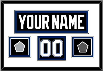 Tampa Bay Nameplate & Number (Shoulder) With 2004 Stanley Cup Finals & Jersey Logo Patches - Road Black (2001-2007) - Signature Tier 1