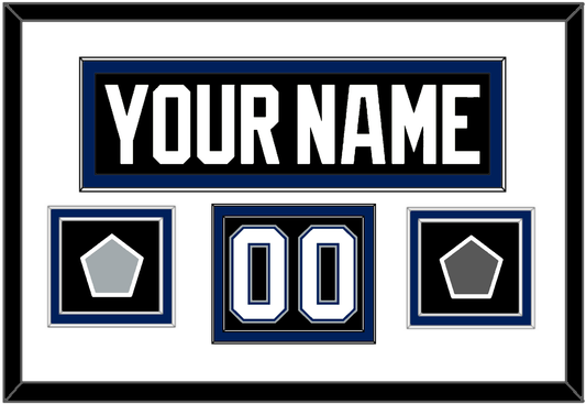 Tampa Bay Nameplate & Number (Shoulder) With 2004 Stanley Cup Finals & Jersey Logo Patches - Road Black (2001-2007) - Signature Tier 1