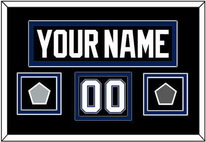 Tampa Bay Nameplate & Number (Shoulder) With 2004 Stanley Cup Finals & Jersey Logo Patches - Road Black (2001-2007) - Signature Tier 2