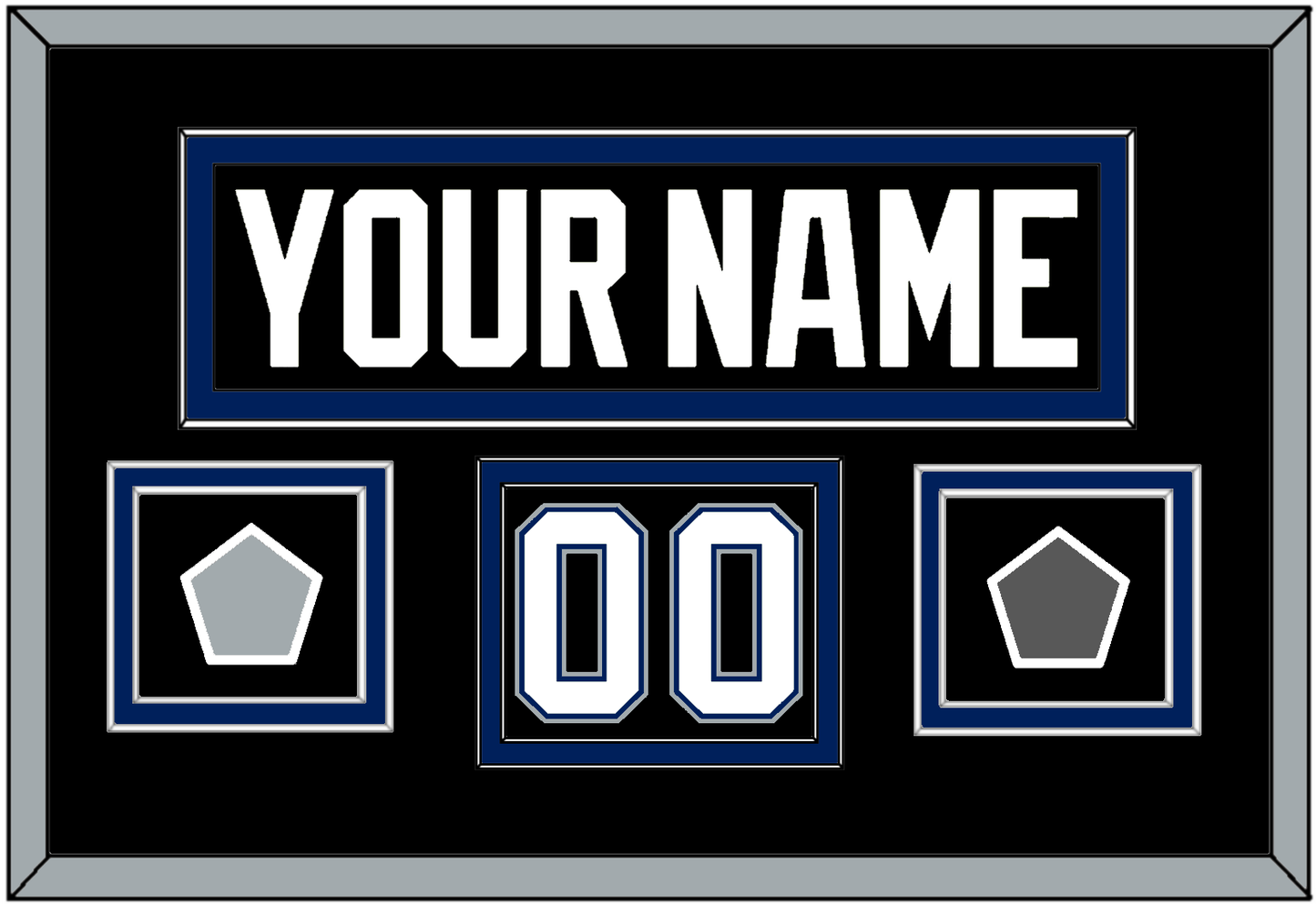 Tampa Bay Nameplate & Number (Shoulder) With 2004 Stanley Cup Finals & Jersey Logo Patches - Road Black (2001-2007) - Signature Tier 2