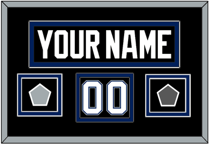 Tampa Bay Nameplate & Number (Shoulder) With 2004 Stanley Cup Finals & Jersey Logo Patches - Road Black (2001-2007) - Signature Tier 2