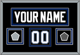 Tampa Bay Nameplate & Number (Shoulder) With 2004 Stanley Cup Finals & Jersey Logo Patches - Road Black (2001-2007) - Double Mat 2