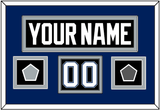 Tampa Bay Nameplate & Number (Shoulder) With 2004 Stanley Cup Finals & Jersey Logo Patches - Road Black (2001-2007) - Double Mat 3