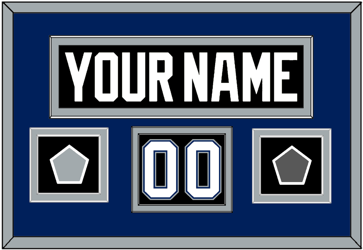 Tampa Bay Nameplate & Number (Shoulder) With 2004 Stanley Cup Finals & Jersey Logo Patches - Road Black (2001-2007) - Signature Tier 3